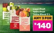 Game Liqui-Fruit 100% Fruit Juice Blend-For Any 3 x 2Ltr offer