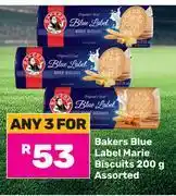 Game Bakers Blue Label Marie Biscuits Assorted-For Any 3 x 200g offer