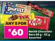 Game Nestle Chocolate Bars Assorted-For Any 5 x 40g-52g offer