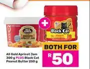 Game All Gold Aprocot Jam 300g Plus Black Cat Peanut Butter 250g-For Both offer