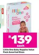 Game Little One baby Nappies Value Pack Assorted Sizes offer