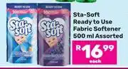 Game Sta Soft Ready To Use Fabric Softener Assorted-500ml offer