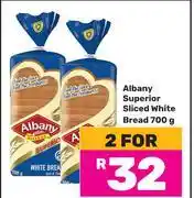 Game Albany Superior Sliced White Bread-For 2 x 700g offer