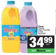 Spar Clover Tropika Dairy Fruit Mix Assorted-2L offer
