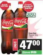 Spar Coca Cola Regular Only-For 2 x 2L offer