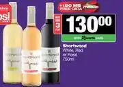 Spar Tops Shortwood Wine, Red Or Rose-For 3 x 750ml offer