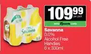 Spar Tops Savanna 0.0% Non Alcoholic Free Handies-6 x 330ml offer