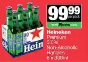 Spar Tops Heineken Premium 0.0% Non Alcoholic Handies-6 x 330ml offer