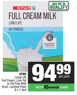 Spar SPAR Long Life Full Cream, Low Fat or Fat Free Milk offer