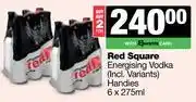 Spar Tops Red Square Energising Vodka Handies-For 2 x 6 x 275ml offer
