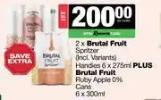 Spar Tops Brutal Fruit Spritzer 2 x 6 x 275ml Plus Brutal Fruit Ruby Apple 0% Cans 6 x 300ml-For All offer