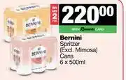 Spar Tops Bernini Spritzer Cans-For 2 x 6 x 500ml offer