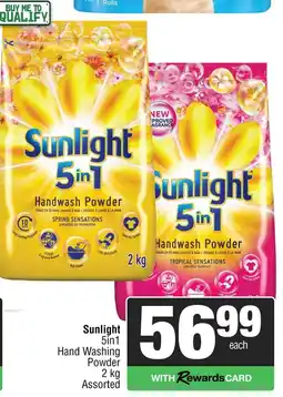 Spar Sunlight 5in1 Hand Washing Powder Assorted offer