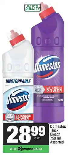 Spar Domestos Thick Bleach Assorted offer