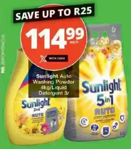 Checkers Sunlight Auto Washing Powder/ Liquid Detergent offer