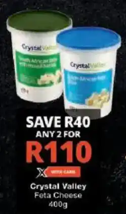 Checkers Crystal Valley Feta Cheese offer