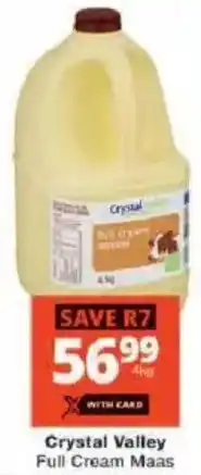 Checkers Crystal Valley Full Cream Maas offer