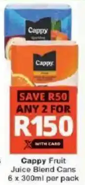 Checkers Cappy Fruit Juice Blend Cans offer