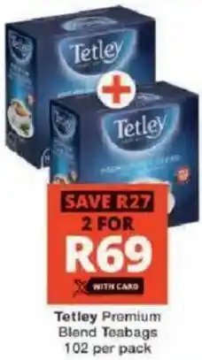 Checkers Tetley Premium Blend Teabags offer