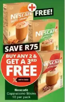Checkers Nescafe Cappuccino Sticks offer