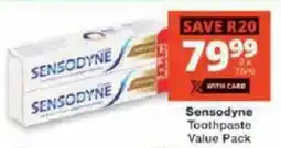 Checkers Sensodyne Toothpaste Value Pack offer
