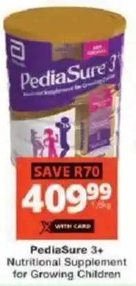 Checkers PediaSure 3+ Nutritional Supplement for Growing Children offer