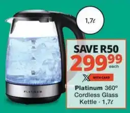 MediRite Platinum 360° Cordless Glass Kettle offer