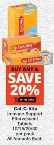 MediRite Cal-C-Vita Immune Support Effervescent Tablets offer