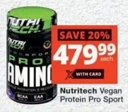 MediRite Nutritech Vegan Protein Pro Sport offer