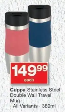 MediRite Cuppa Stainless Steel Double Wall Travel Mug offer