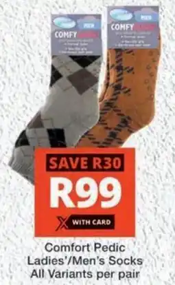 MediRite Comfort Pedic Ladies/ Men's Socks All Variants offer