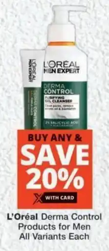 MediRite L'Oréal Derma Control Products for Men All Variants offer