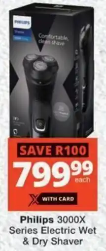 MediRite Philips 3000X Series Electric Wet & Dry Shaver offer