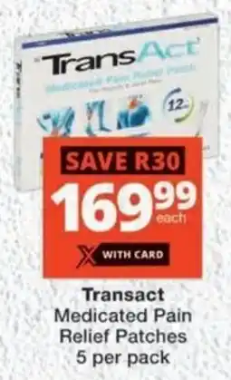 MediRite Transact Medicated Pain Relief Patches offer