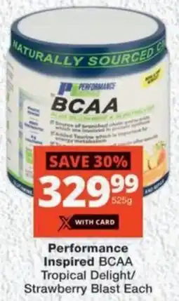 MediRite Performance Inspired BCAA Tropical Delight/ Strawberry Blast offer
