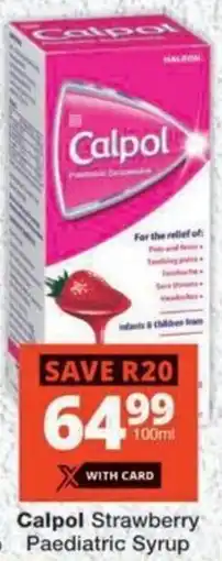 MediRite Calpol Strawberry Paediatric Syrup offer