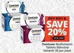 MediRite Centrum Multivitamin Tablets offer