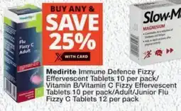 MediRite Medirite Immune Defence Fizzy Effervescent Tablets/ Vitamin B/ Vitamin C Fizzy Effervescent/ Junior Flu Fizzy C Tablets offer