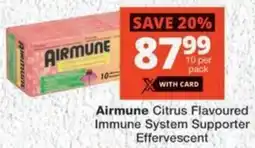 MediRite Airmune Citrus Flavoured Immune System Supporter Effervescent offer