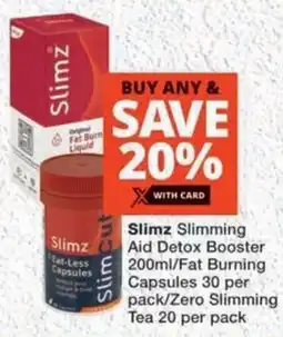 MediRite Slimz Slimming Aid Detox Booster/ Fat Burning Capsules/ Zero Slimming Tea offer