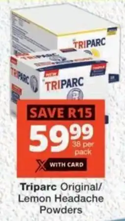 MediRite Triparc Original/ Lemon Headache Powders offer