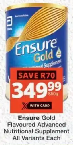 MediRite Ensure Gold Flavoured Advanced Nutritional Supplement All Variants offer