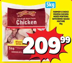 Usave Farmer's choice frozen chicken mixed portions with brine-based mixture offer