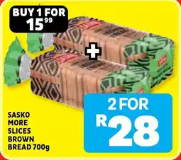 Usave Sasko more slices brown bread offer