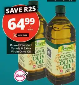 Checkers B-well Blended Canola & Extra Virgin Olive Oil offer