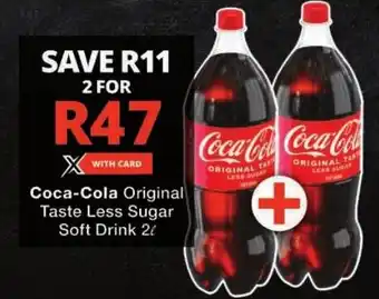 Checkers Coca-Cola Original Taste Less Sugar Soft Drink offer