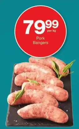 Checkers Pork Bangers offer