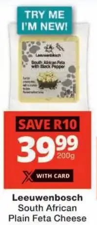 Checkers Leeuwenbosch South African Plain Feta Cheese offer