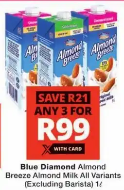 Checkers Blue Diamond Almond Breeze Almond Milk All Variants offer
