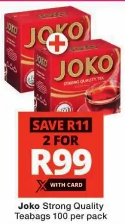 Checkers Joko Strong Quality Teabags offer